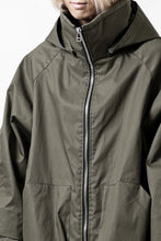 Load image into Gallery viewer, A.F ARTEFACT OVER SIZED ZIP HOODIE JACKET / COATING COTTON GABARDINE (KHAKI)