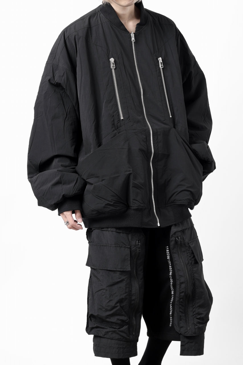 A.F ARTEFACT REVERSIBLE "BOMBER" MA-1 JACKET (BLACK x DARK ORANGE)