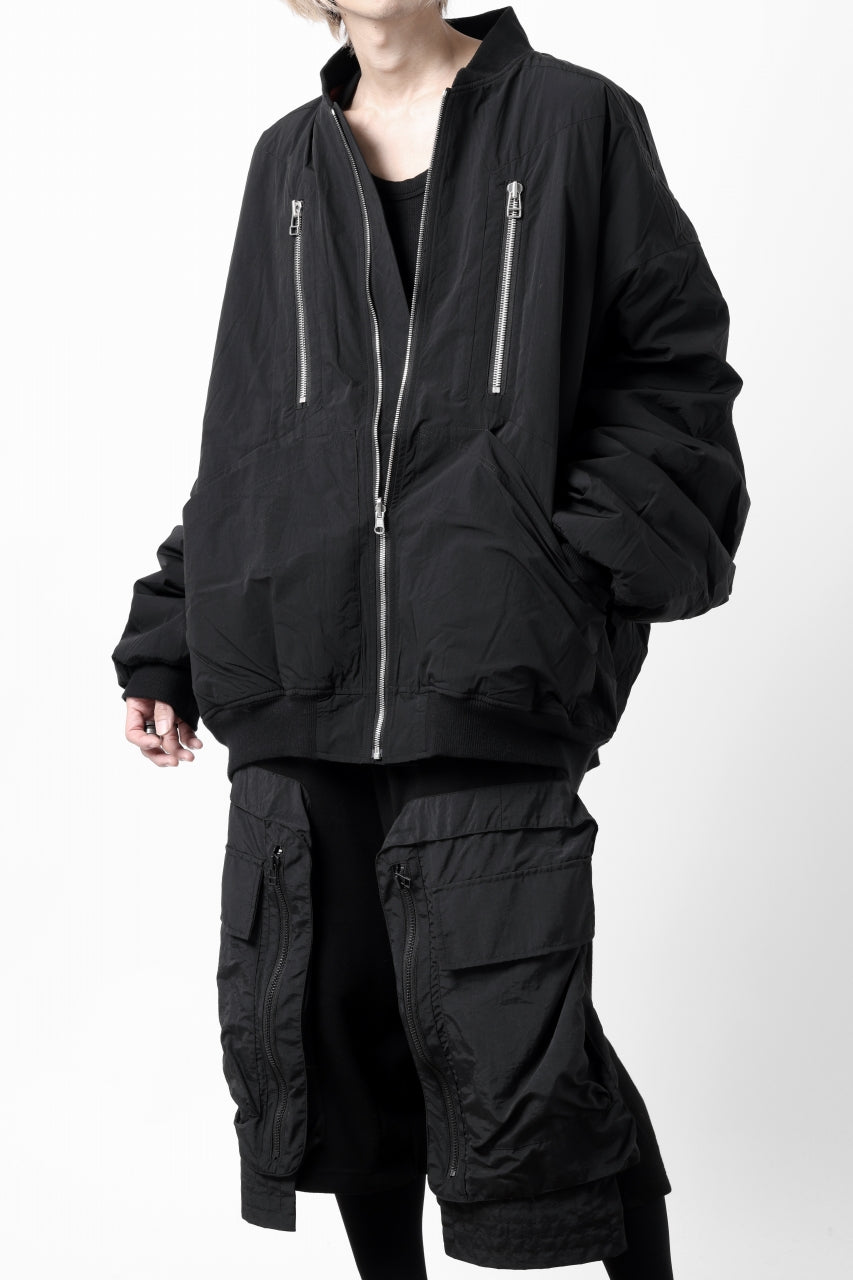 A.F ARTEFACT REVERSIBLE "BOMBER" MA-1 JACKET (BLACK x DARK ORANGE)