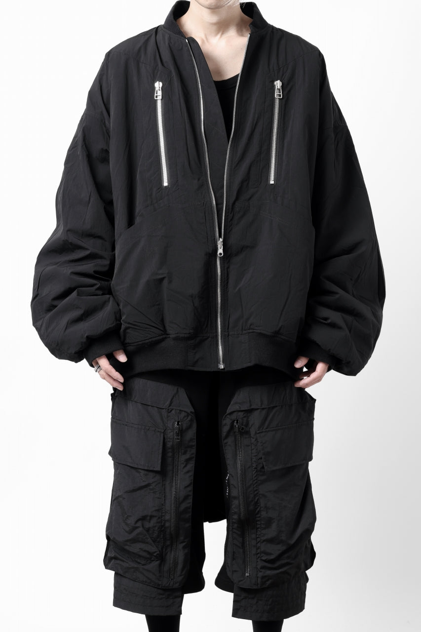 A.F ARTEFACT REVERSIBLE "BOMBER" MA-1 JACKET (BLACK x DARK ORANGE)