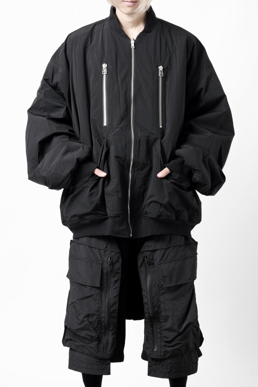 A.F ARTEFACT REVERSIBLE "BOMBER" MA-1 JACKET (BLACK x DARK ORANGE)