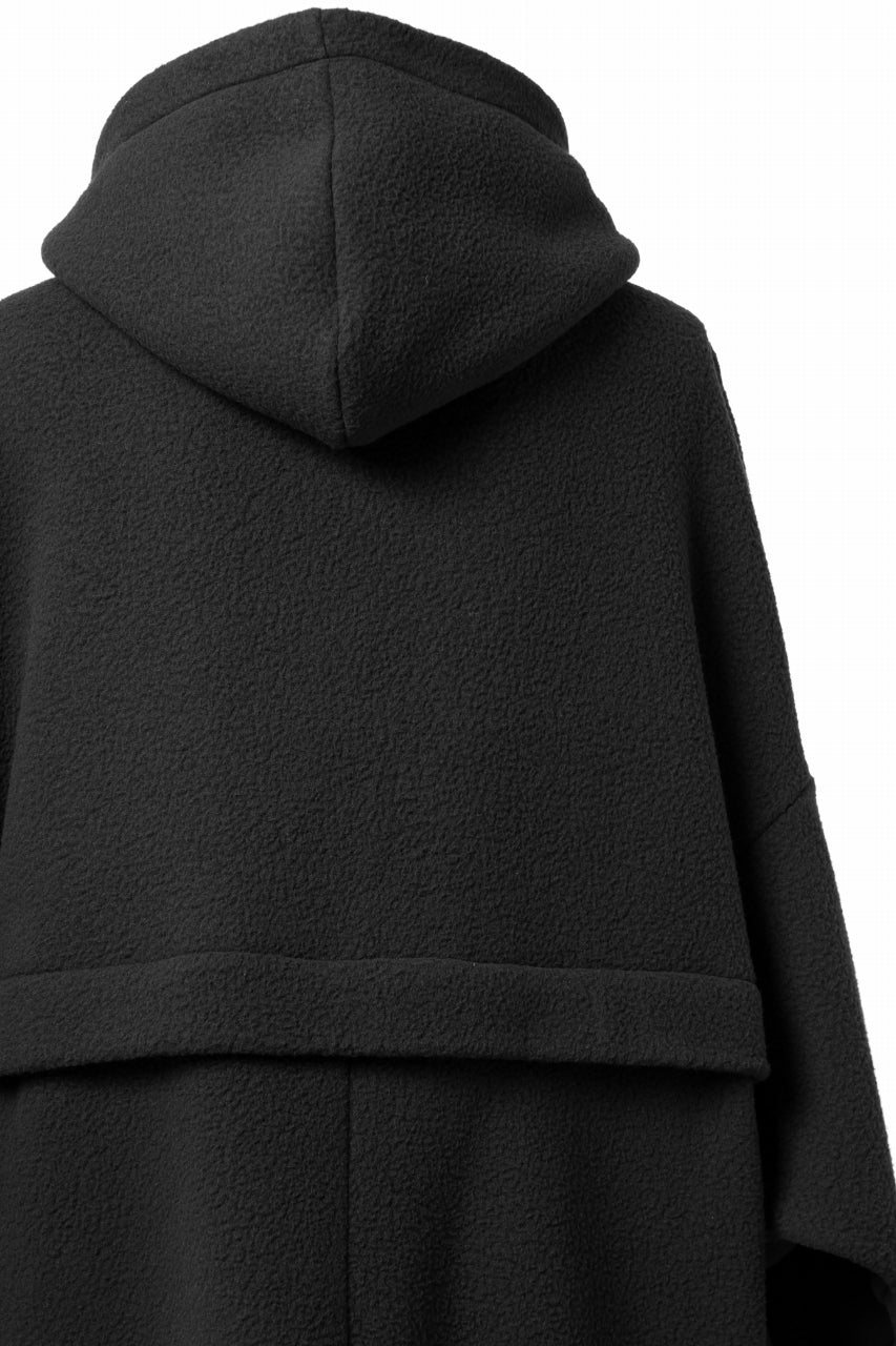 A.F ARTEFACT SHERPA ZIP HOODED JACKET (BLACK)