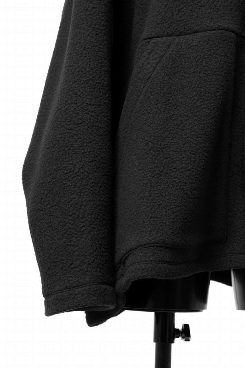 A.F ARTEFACT SHERPA ZIP HOODED JACKET (BLACK)