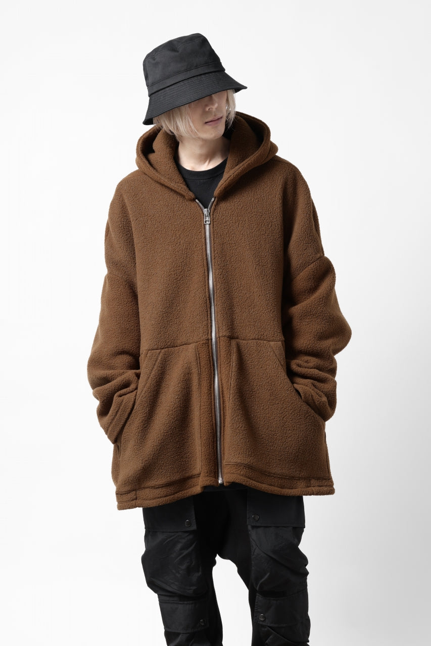 画像をギャラリービューアに読み込む, A.F ARTEFACT SHERPA ZIP HOODED JACKET (BROWN)