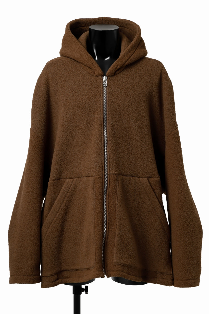 画像をギャラリービューアに読み込む, A.F ARTEFACT SHERPA ZIP HOODED JACKET (BROWN)