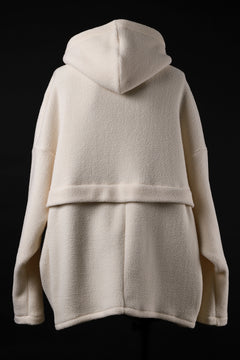 Load image into Gallery viewer, A.F ARTEFACT SHERPA ZIP HOODED JACKET (IVORY)