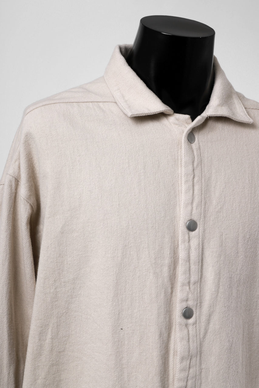 A.F ARTEFACT OVERSIZED SHIRT / COTTON TWILL (IVORY)