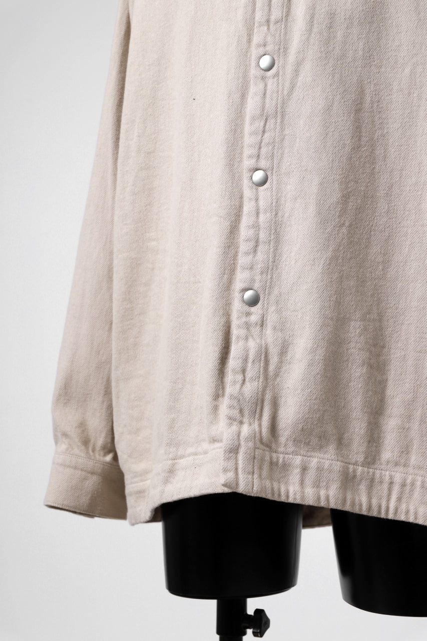 A.F ARTEFACT OVERSIZED SHIRT / COTTON TWILL (IVORY)