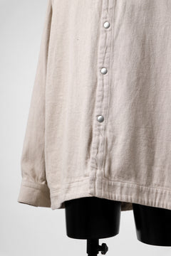 画像をギャラリービューアに読み込む, A.F ARTEFACT SNAPPED OVER SHIRT / COTTON TWILL (IVORY)