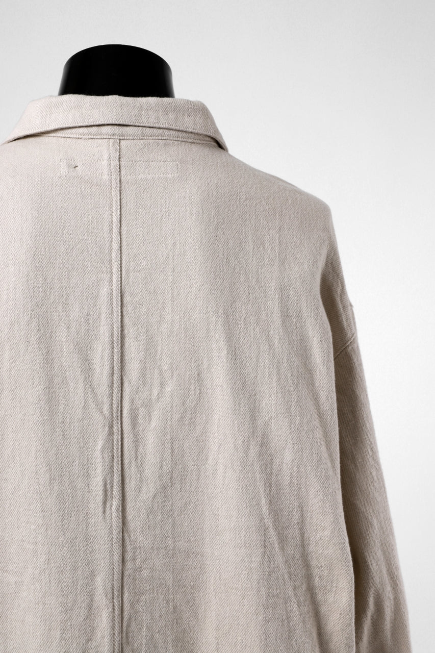 画像をギャラリービューアに読み込む, A.F ARTEFACT SNAPPED OVER SHIRT / COTTON TWILL (IVORY)