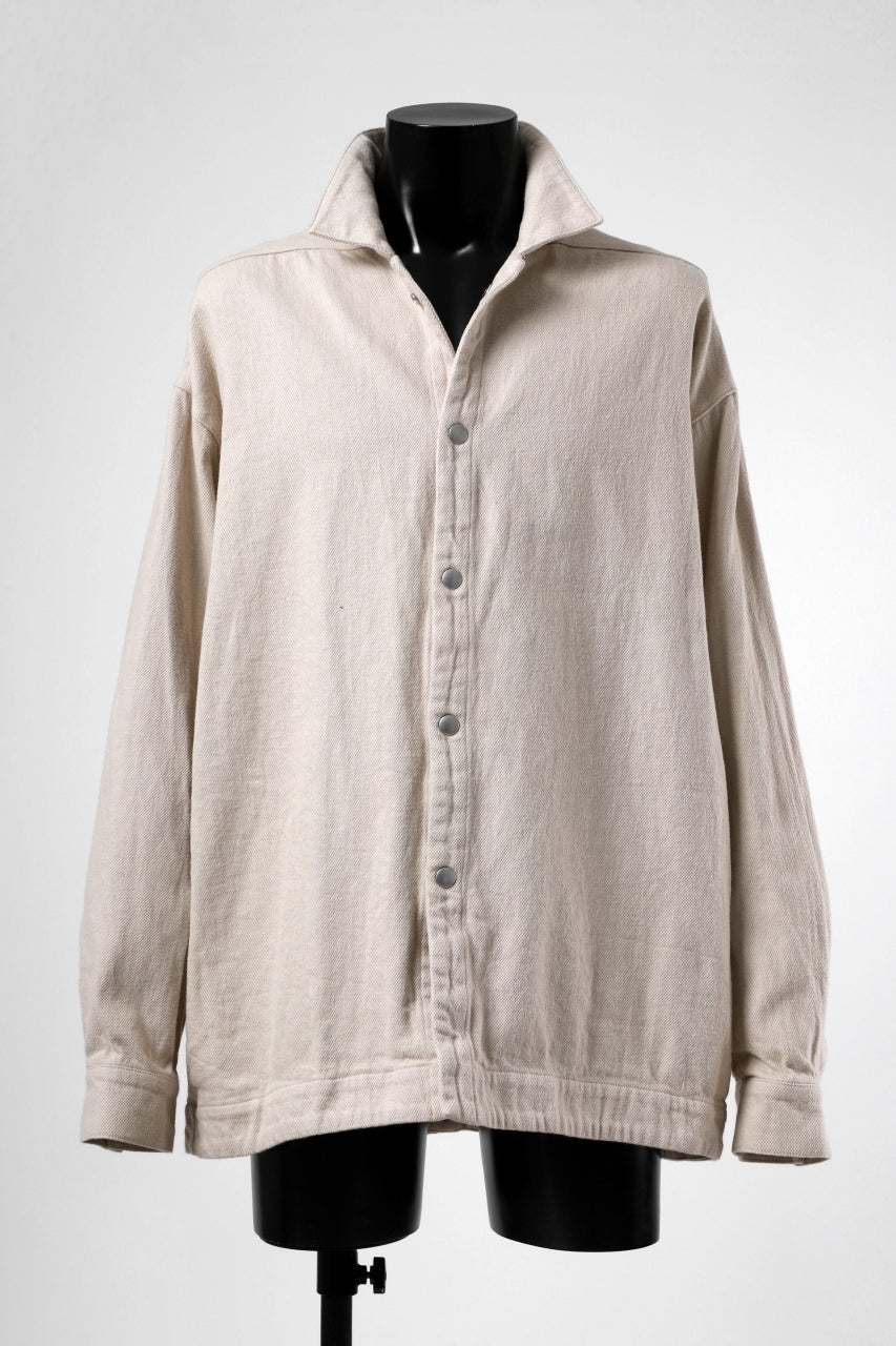 A.F ARTEFACT OVERSIZED SHIRT / COTTON TWILL (IVORY)