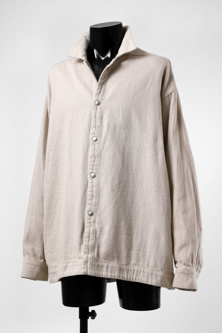 A.F ARTEFACT OVERSIZED SHIRT / COTTON TWILL (IVORY)