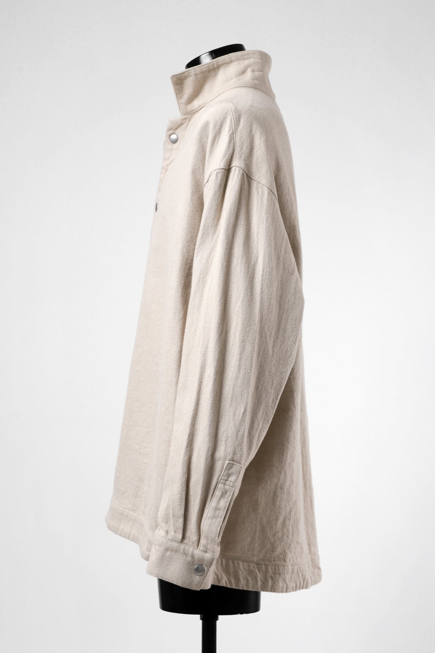 A.F ARTEFACT OVERSIZED SHIRT / COTTON TWILL (IVORY)