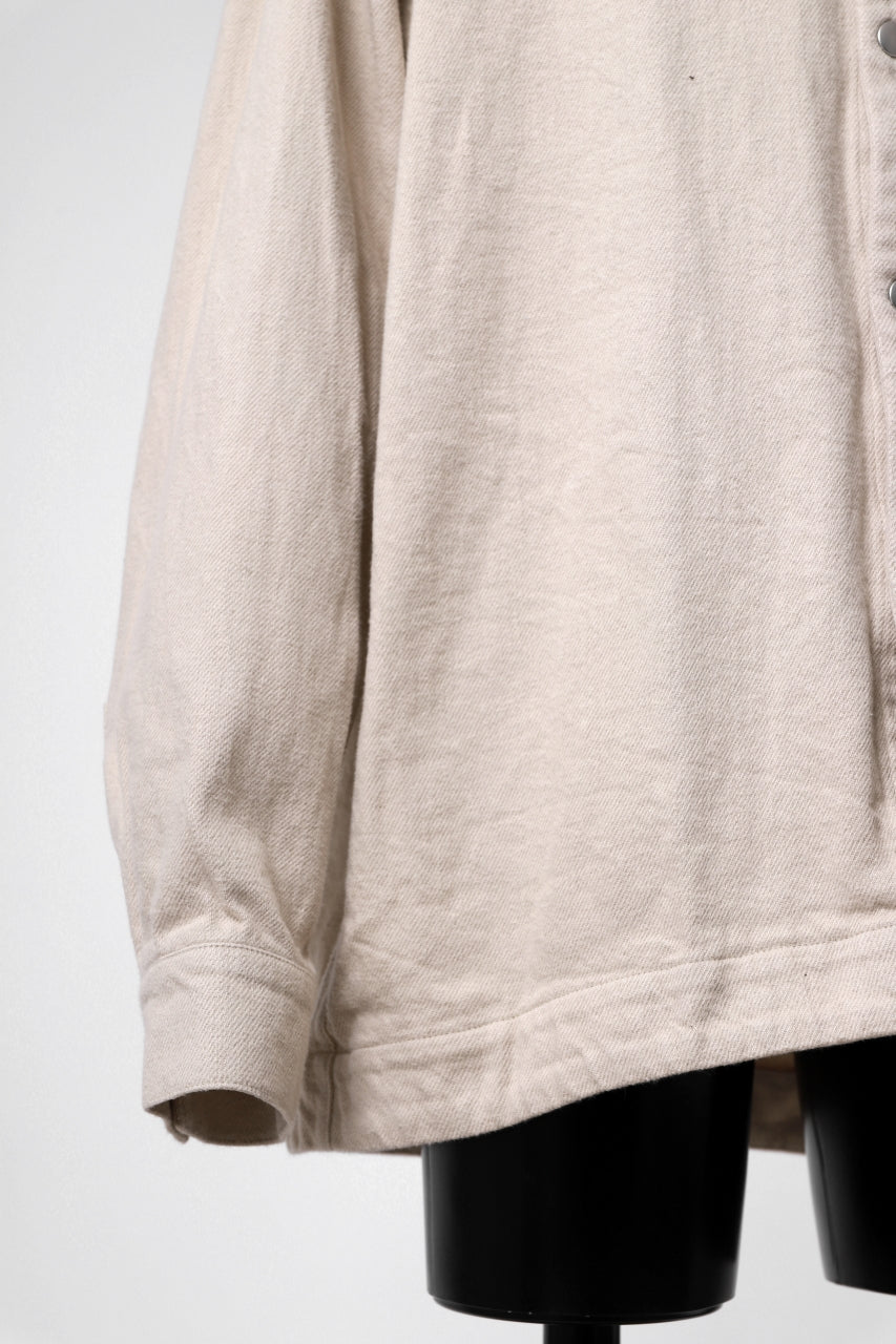 A.F ARTEFACT OVERSIZED SHIRT / COTTON TWILL (IVORY)