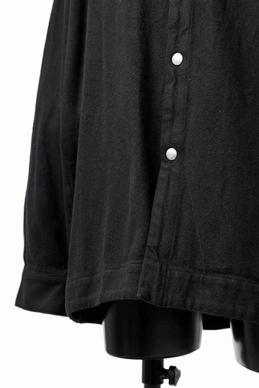 Load image into Gallery viewer, A.F ARTEFACT OVERSIZED SHIRT / COTTON TWILL (BLACK)