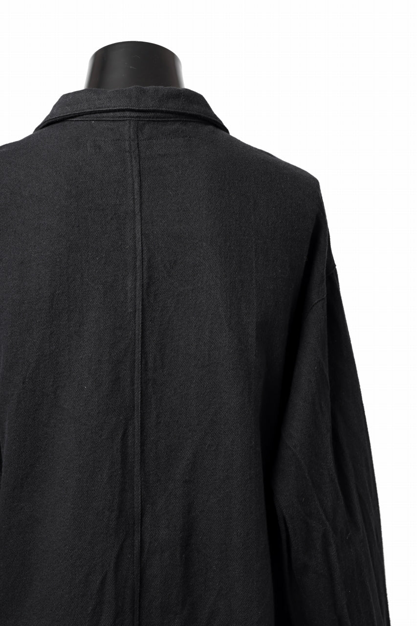 A.F ARTEFACT OVERSIZED SHIRT / COTTON TWILL (BLACK)