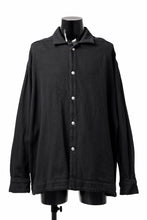 画像をギャラリービューアに読み込む, A.F ARTEFACT SNAPPED OVER SHIRT / COTTON TWILL (BLACK)