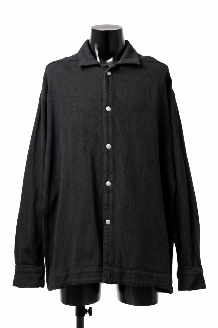 A.F ARTEFACT OVERSIZED SHIRT / COTTON TWILL (BLACK)