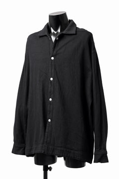 画像をギャラリービューアに読み込む, A.F ARTEFACT SNAPPED OVER SHIRT / COTTON TWILL (BLACK)