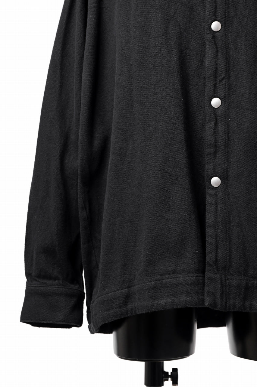 A.F ARTEFACT OVERSIZED SHIRT / COTTON TWILL (BLACK)