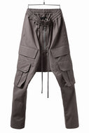 A.F ARTEFACT FRONT ZIP CARGO SAROUEL EASY PANTS (GREY)