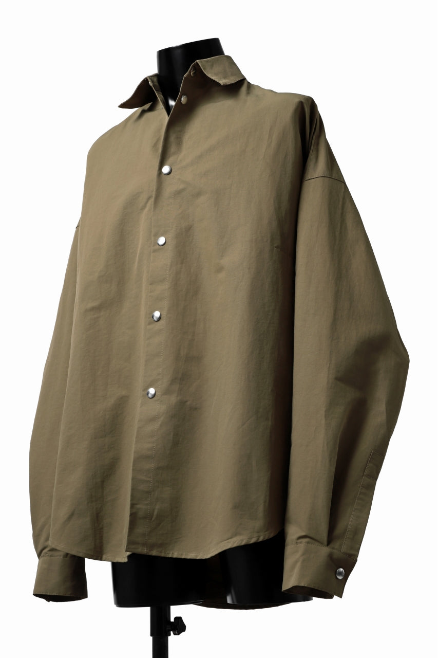 A.F ARTEFACT SNAPPED COCOON SHIRT (BEIGE)