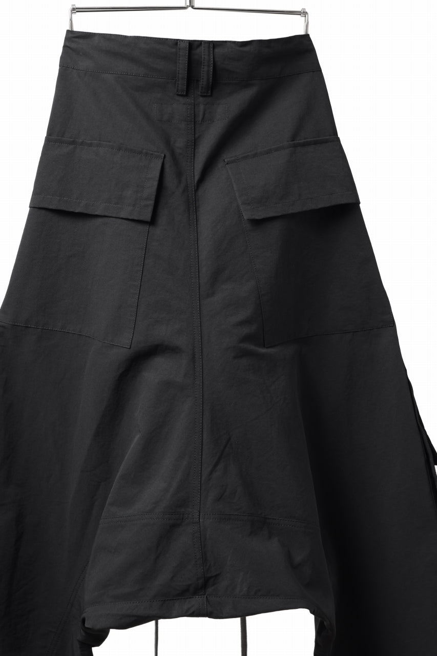 A.F ARTEFACT MILITARY SARROUEL WIDE PANTS (BLACK)