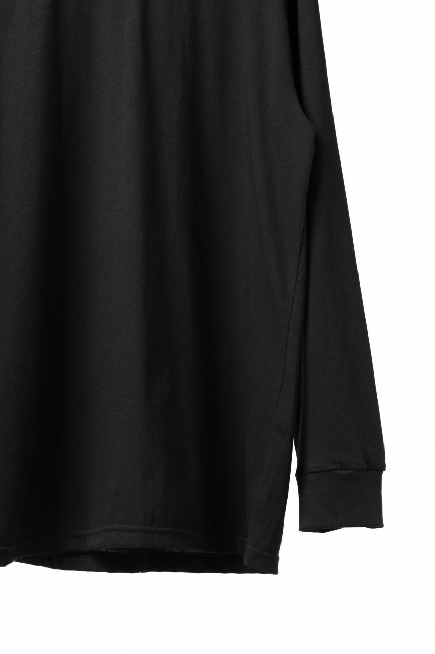 A.F ARTEFACT exclusive THICK-COLLAR BASIC T-SHIRT L/S (BLACK)
