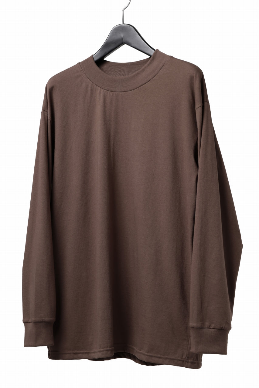 A.F ARTEFACT exclusive THICK-COLLAR BASIC T-SHIRT L/S (BROWN)