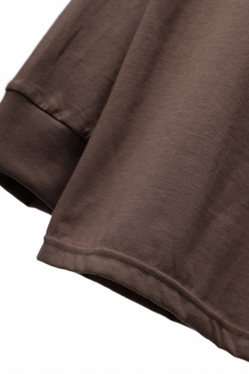 A.F ARTEFACT exclusive THICK-COLLAR BASIC T-SHIRT L/S (BROWN)
