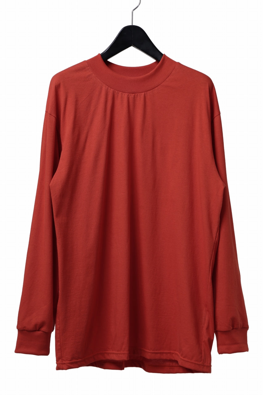 A.F ARTEFACT exclusive THICK-COLLAR BASIC T-SHIRT L/S (ORANGE)