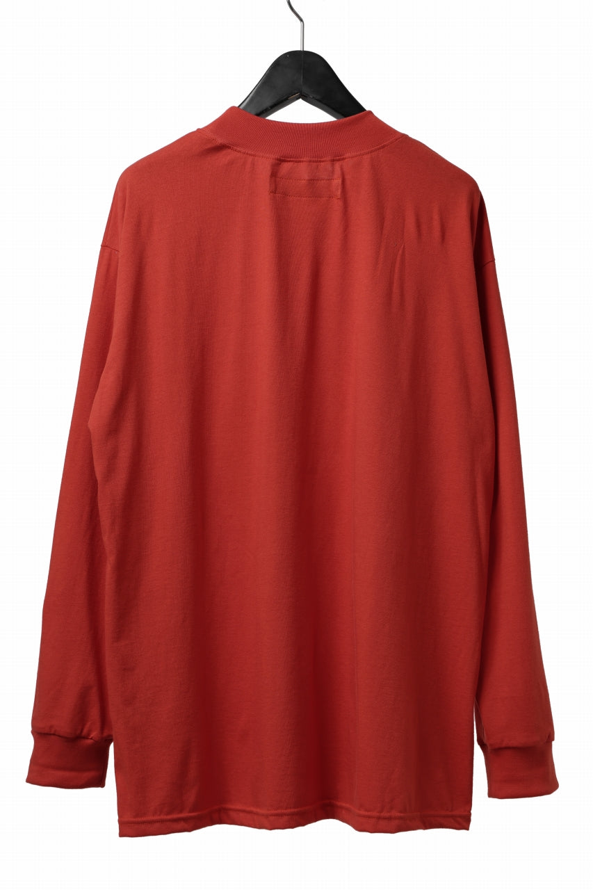 A.F ARTEFACT exclusive THICK-COLLAR BASIC T-SHIRT L/S (ORANGE)