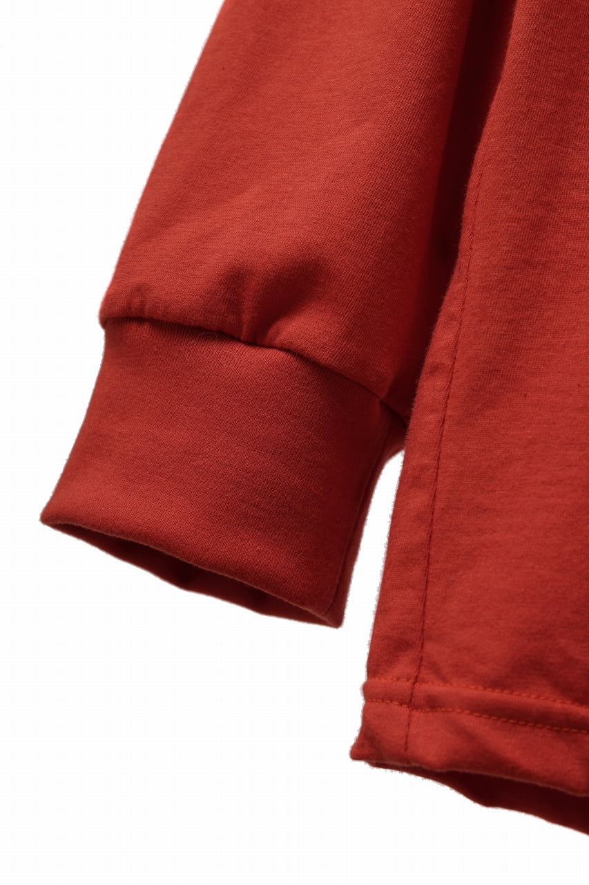 A.F ARTEFACT exclusive THICK-COLLAR BASIC T-SHIRT L/S (ORANGE)