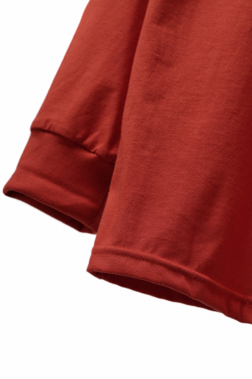 A.F ARTEFACT exclusive THICK-COLLAR BASIC T-SHIRT L/S (ORANGE)