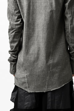 Load image into Gallery viewer, A.F ARTEFACT &quot;Trunk-Show&quot; COLD DYED SWITCHING LONG TOPS / SLAB JERSEY (GREY)