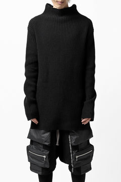 画像をギャラリービューアに読み込む, A.F ARTEFACT &quot;Trunk-Show&quot; HIGHNECK KNIT PULLOVER (BLACK)