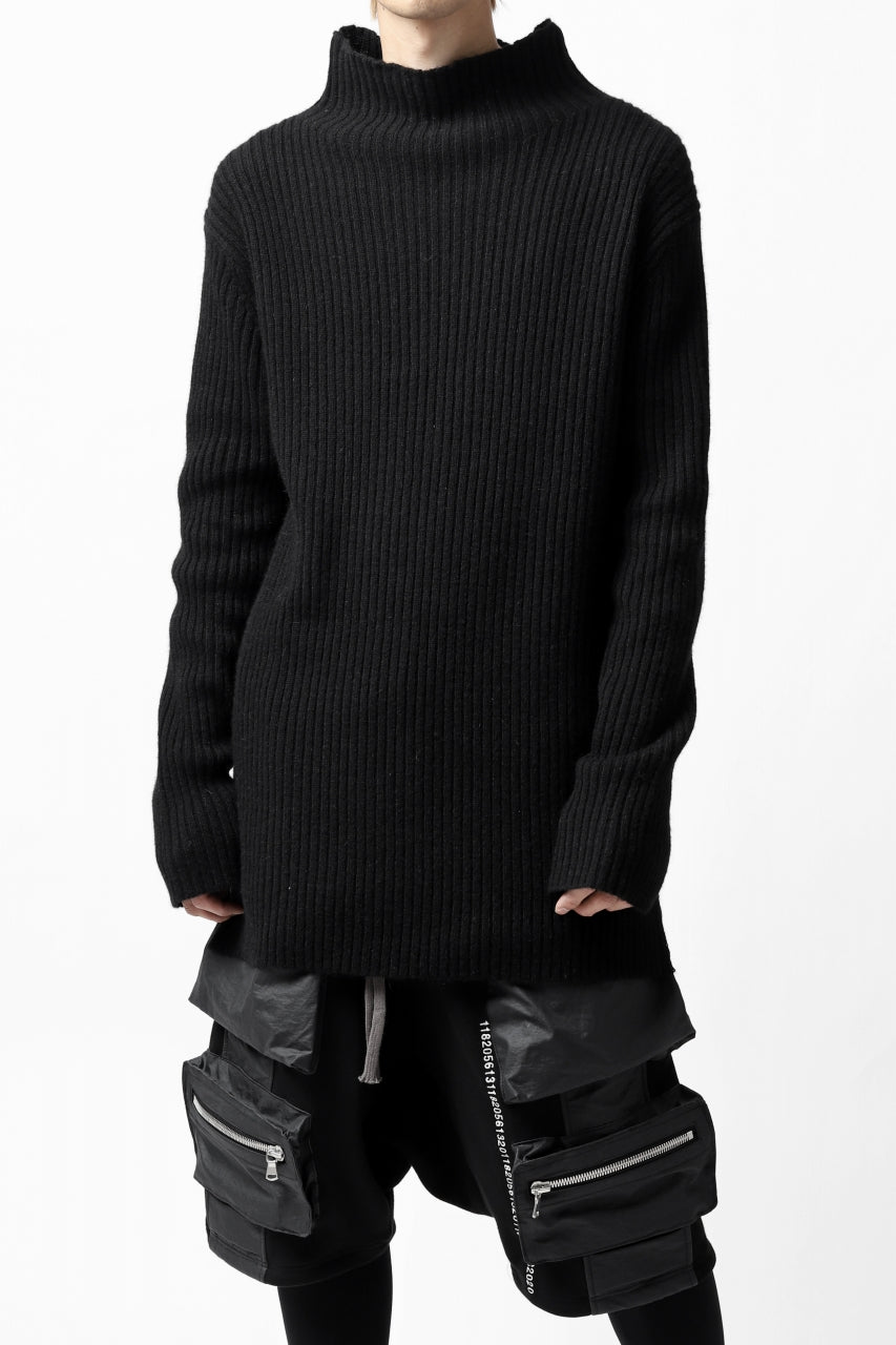 A.F ARTEFACT "Trunk-Show" HIGHNECK KNIT PULLOVER (BLACK)