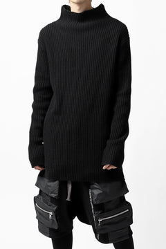 画像をギャラリービューアに読み込む, A.F ARTEFACT &quot;Trunk-Show&quot; HIGHNECK KNIT PULLOVER (BLACK)