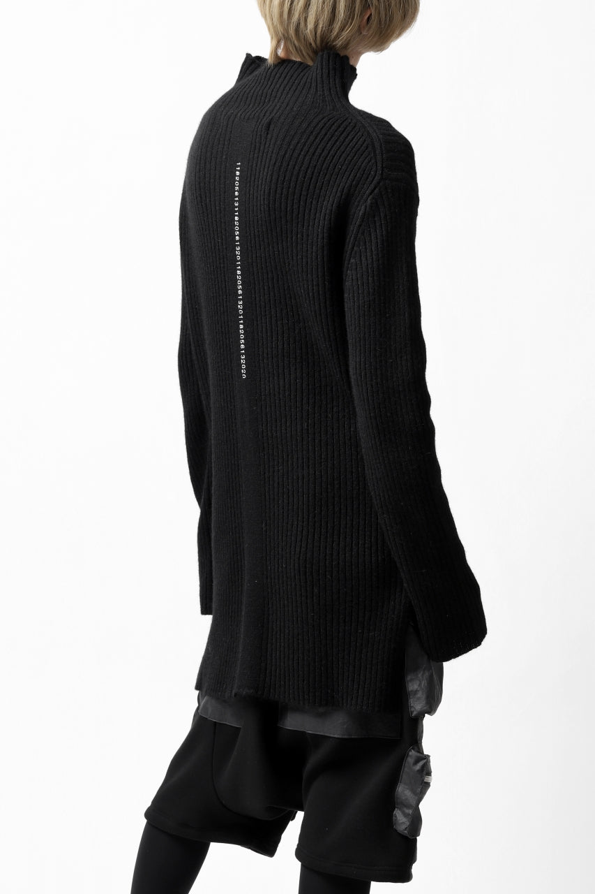 画像をギャラリービューアに読み込む, A.F ARTEFACT &quot;Trunk-Show&quot; HIGHNECK KNIT PULLOVER (BLACK)