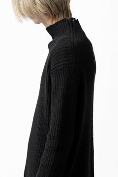 画像をギャラリービューアに読み込む, A.F ARTEFACT &quot;Trunk-Show&quot; HIGHNECK KNIT PULLOVER (BLACK)