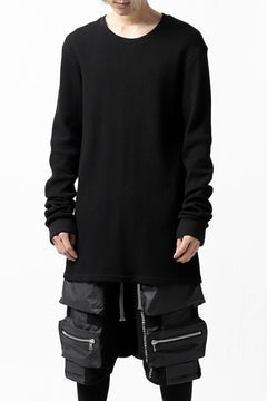 画像をギャラリービューアに読み込む, A.F ARTEFACT &quot;Trunk-Show&quot; PULL OVER TOPS / WAFFLE JERSEY (BLACK)