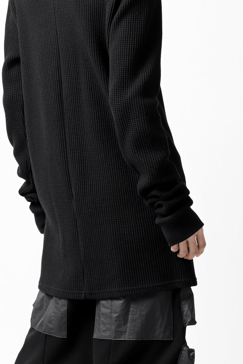 A.F ARTEFACT "Trunk-Show" PULL OVER TOPS / WAFFLE JERSEY (BLACK)