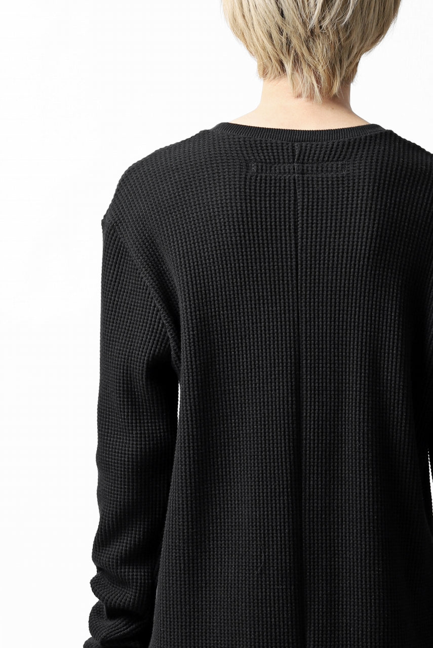 A.F ARTEFACT "Trunk-Show" PULL OVER TOPS / WAFFLE JERSEY (BLACK)