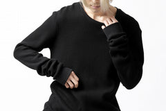 画像をギャラリービューアに読み込む, A.F ARTEFACT &quot;Trunk-Show&quot; PULL OVER TOPS / WAFFLE JERSEY (BLACK)