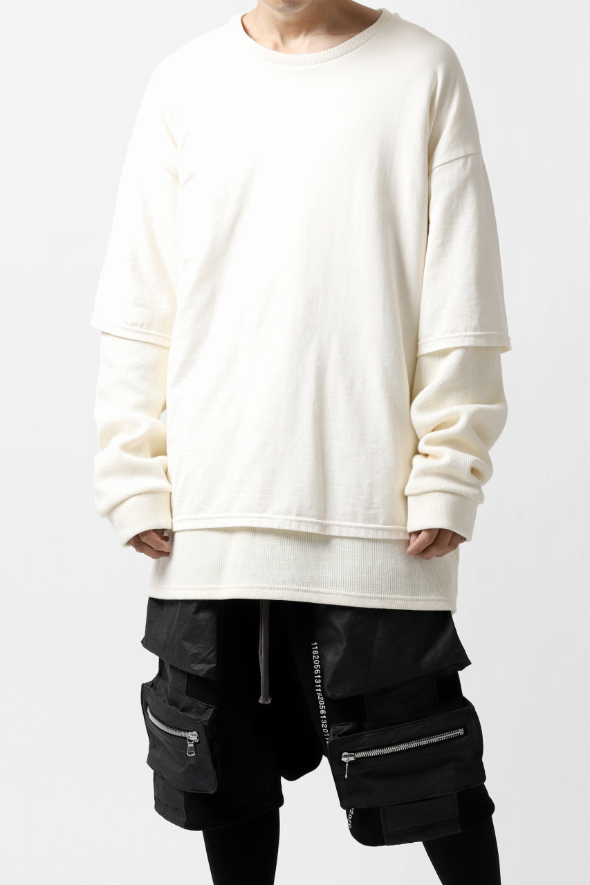 A.F ARTEFACT "Trunk-Show" LAYERED TOPS / COTTON KNIT + LIGHT JERSEY (IVORY)