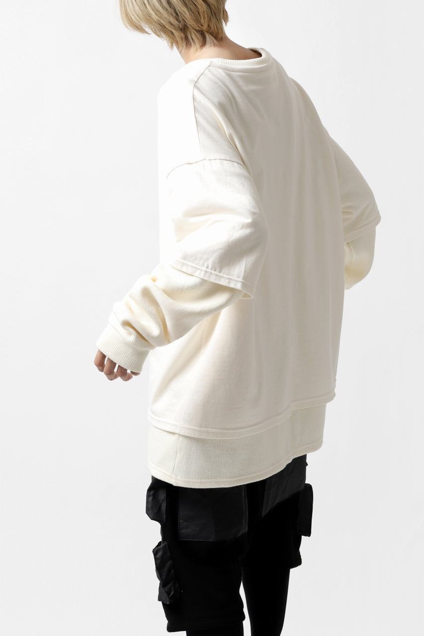 A.F ARTEFACT "Trunk-Show" LAYERED TOPS / COTTON KNIT + LIGHT JERSEY (IVORY)