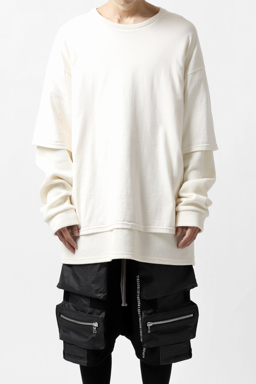 A.F ARTEFACT "Trunk-Show" LAYERED TOPS / COTTON KNIT + LIGHT JERSEY (IVORY)