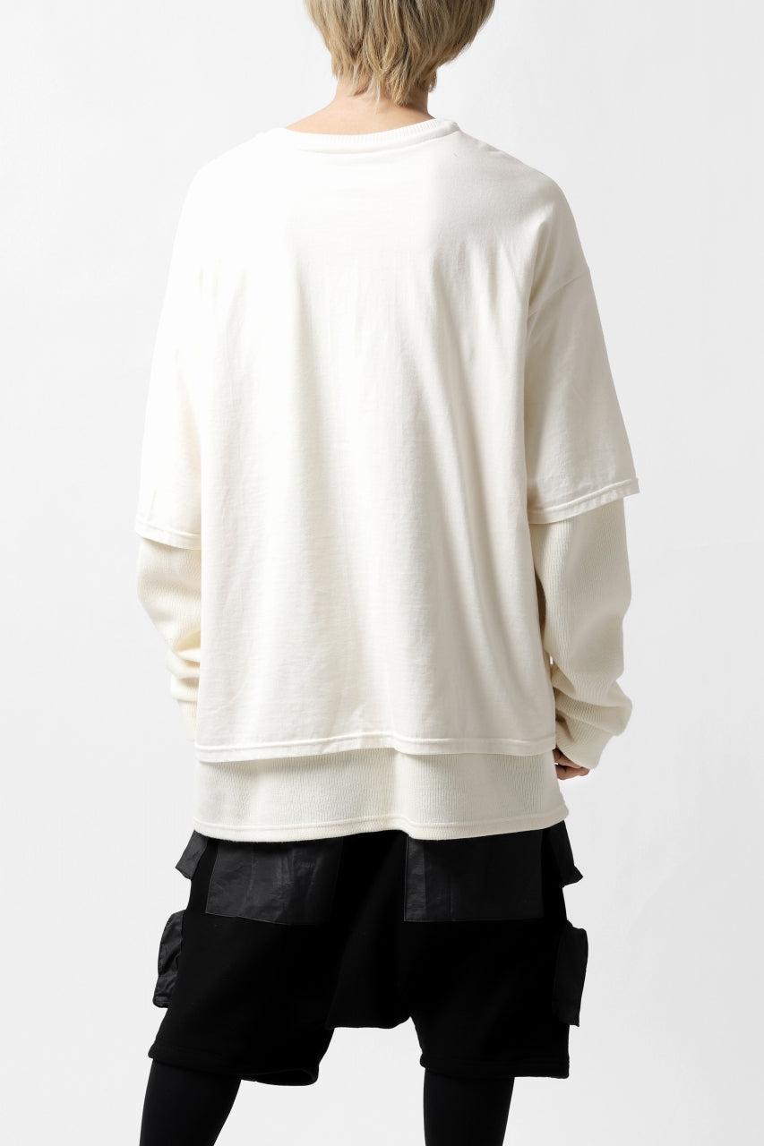 A.F ARTEFACT "Trunk-Show" LAYERED TOPS / COTTON KNIT + LIGHT JERSEY (IVORY)