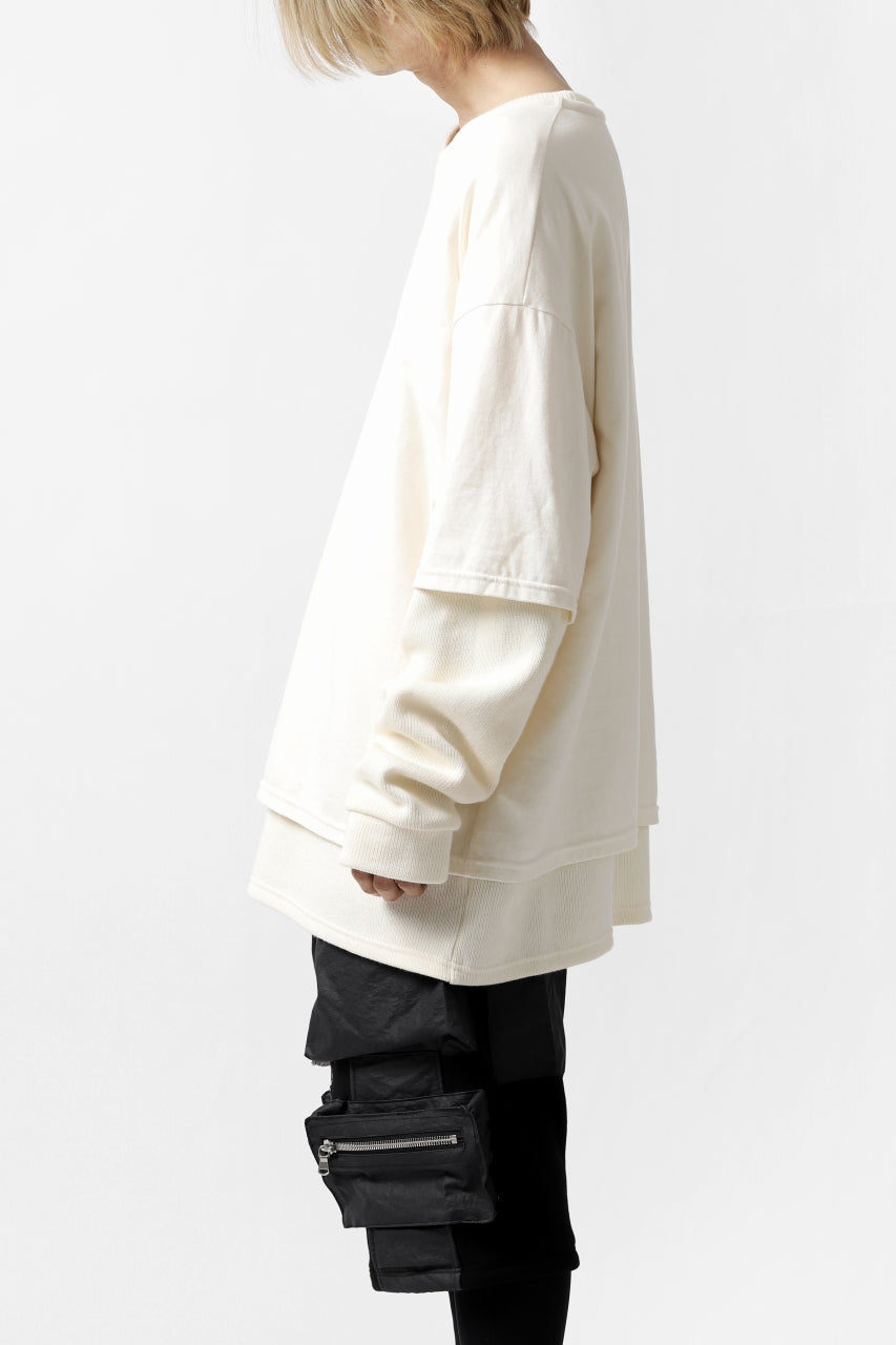 A.F ARTEFACT "Trunk-Show" LAYERED TOPS / COTTON KNIT + LIGHT JERSEY (IVORY)