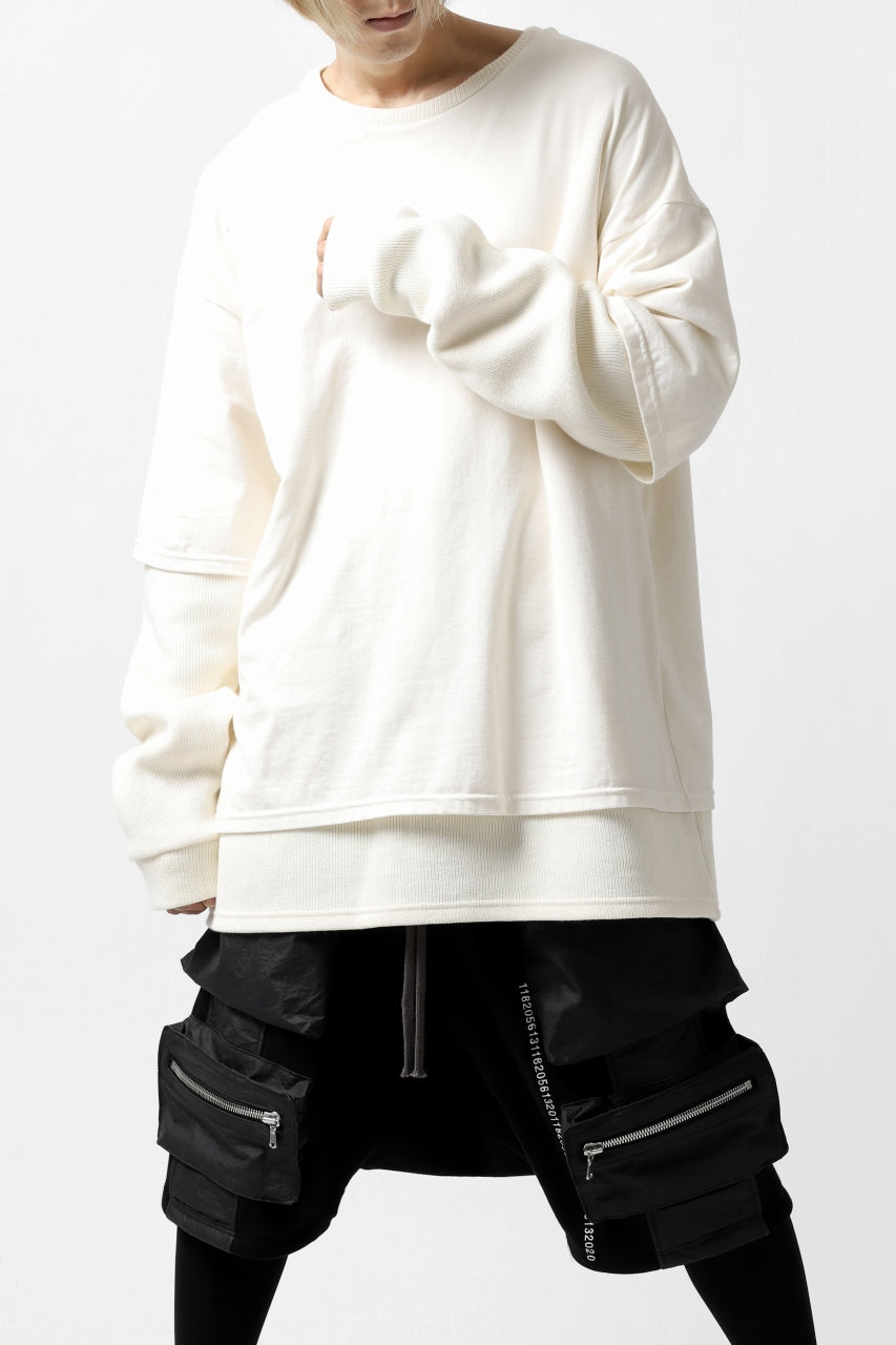 A.F ARTEFACT "Trunk-Show" LAYERED TOPS / COTTON KNIT + LIGHT JERSEY (IVORY)